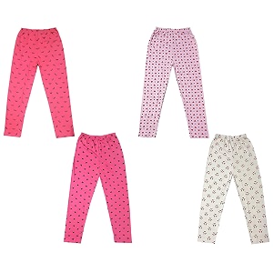 indi weaves regular fit cotton printed girls pyjamas set