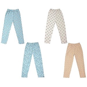 indi weaves regular fit cotton printed girls pyjamas set