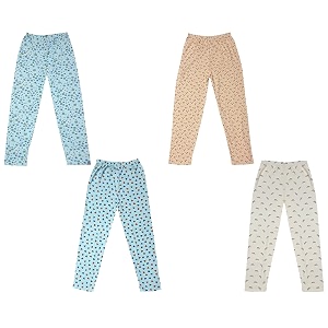 indi weaves regular fit cotton printed girls pyjamas set