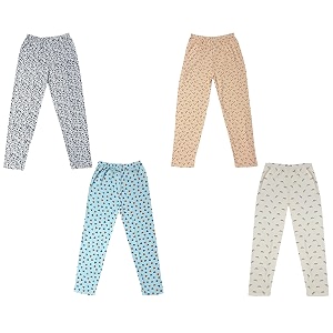 indi weaves regular fit cotton printed girls pyjamas set