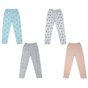 indi weaves regular fit cotton printed girls pyjamas set