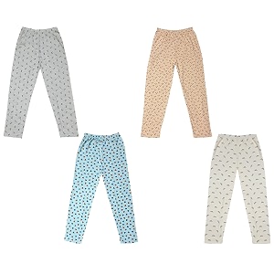 indi weaves regular fit cotton printed girls pyjamas set