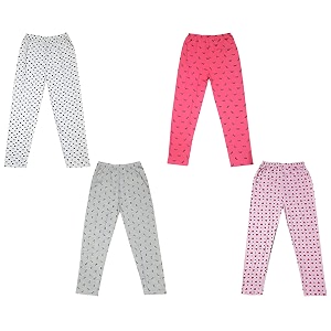 indi weaves regular fit cotton printed girls pyjamas set
