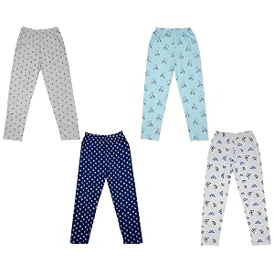 indi weaves regular fit cotton printed girls pyjamas set