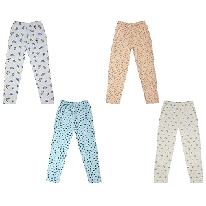indi weaves regular fit cotton printed girls pyjamas set