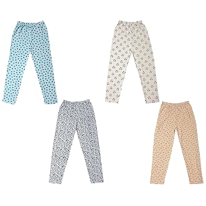 indi weaves regular fit cotton printed girls pyjamas set