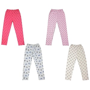 indi weaves regular fit cotton printed girls pyjamas set