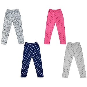 indi weaves regular fit cotton printed girls pyjamas set