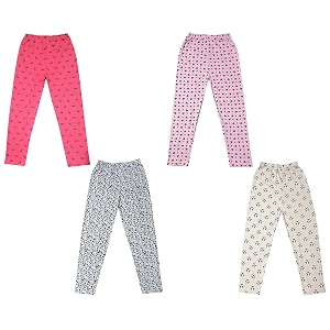 indi weaves regular fit cotton printed girls pyjamas set