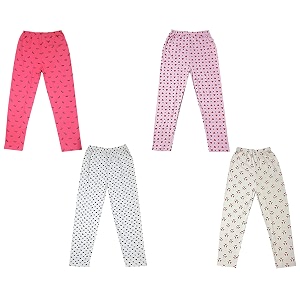 indi weaves regular fit cotton printed girls pyjamas set