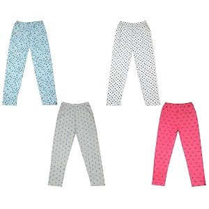 indi weaves regular fit cotton printed girls pyjamas set