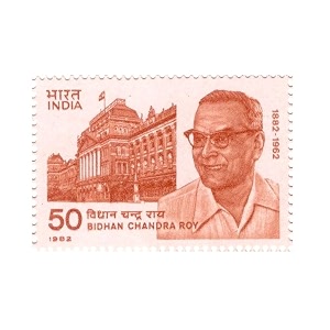 india 1982 dr bidhan chandra roy postage stamp  honoring eminent indian physician amp politician former chief minister of west bengal  collectible philatelic item