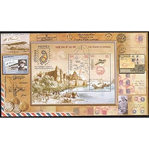 india 2011 miniature sheet of 100 years of airmail indipex mnh
