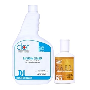 dot bathroom descaler limescale remover 750ml zero smell no fumes - india39s 1st real foaming formulation - less liquid more coverage - removes heavy salt stains