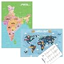 India amp World Map Puzzle Combo 