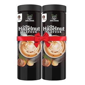 india flavour hazelnut coffee plastic bottle rich instant coffee powder no chicory  200 gm coffee 100 servings