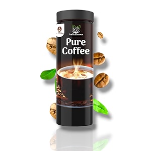 india flavor pure coffee  instant black coffee powder  energizing blend no additives  100gm 50 servings