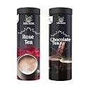 India Flavour Aromatic Blends Chocolate Tea and Rose Tea Combo Pack for Relieving Stress Flavoured Chai(100 Gram Each Set of 2)