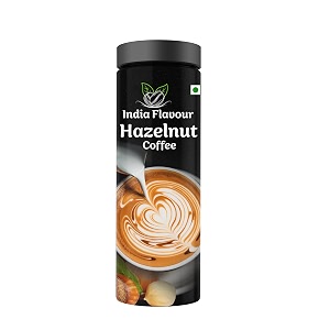 india flavour hazelnut coffee  flavoured instant hot and cold coffee for relieving stress 100 gram each pack of 4 hazelnut coffee