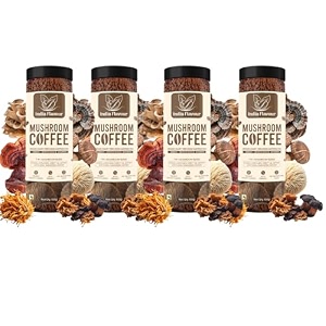 india flavour aromatic flavoured instant hot and cold coffee combo pack for relieving stress 100 gram each pack of 4 mushroom