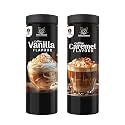 India Flavour Aromatic Flavoured Instant Hot And Cold Vanilla Coffee g Caramel Coffee Combo Pack for Relieving Stress (100 Gram Each Set of 2)