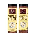 India Flavour Instant Tiramisu Coffee and Butterscotch Coffee by | Exotic Instant Coffee Powder, No Chicory | 100 gm Pack of 2