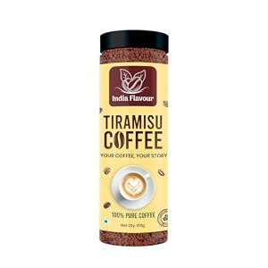 india flavour tiramisu coffee instant flavoured coffee powder - 50 cups in 100g  italian dessert-inspired  hot amp cold coffee  agglomerated instant coffee 100g tiramisu
