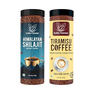 india flavour shilajit coffee and instant tiramisu coffee italian dessert-inspired  50 cups in 100g  rich amp creamy  hot amp cold  100g pack of 2