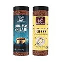India Flavour Shilajit and Instant Belgian Chocolate Coffee by – 50 Cups in 100g | Hot &amp; Cold | Instant Granule Coffee (100g Pack of 2)