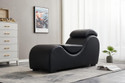 India wood mart Sheesham wood Sofa Chaise with Detachable Pillows for Relaxation and Yoga Black Solid Wood Diwan (Finish Color -Black, Pre-assembled)