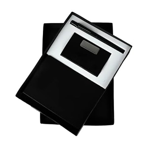 3 in 1 corporate gift set with diary pen card holder valentine for husband boyfriend wife girlfriend brother sister father birthday anniversary black