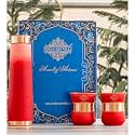 INDIAN ART VILLA Copper Bottle &amp; Glass Gift Set - 800 ml Water Bottle &amp; 2 Glasses (300 ml Each) - Red Pyramid Ombre Silk Finish, Perfect for Gifting &amp; Everyday Use