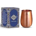 INDIAN ART VILLA Copper Dome Shape Tumbler, 350 ML, Ayurvedic Copper Drinkware for Daily Use, Water & Traditional Beverages, Gift Item for Home, Restaurant & Special Occasions, Set of 1