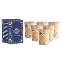 INDIAN ART VILLA Copper Gold Flower Print