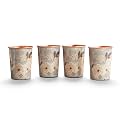 INDIAN ART VILLA Copper Gold Print Design