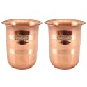 INDIAN ART VILLA Copper Pooja Glass -