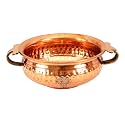INDIAN ART VILLA Copper Urli Bowl for Floating Flowers and Tea-Light Candles - Home, Office, and Table Decor, Diameter-6 inch