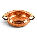 INDIAN ART VILLA Hammered Copper Urli Pot, Decorative Bowl, Center Piece, Home Décor, 6" Inch