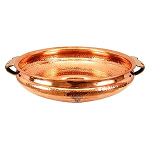 indian art villa pure copper hammered design urli decorative bowl home dcor amp festive item diameter- 1634 inches