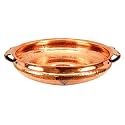 INDIAN ART VILLA Pure Copper Hammered Design Urli Decorative Bowl, Home Décor &amp; Festive Item, Diameter- 16" inches