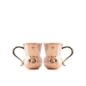 INDIAN ART VILLA Pure Copper Mathat Shaped Hammered Design Moscow Mule Beer Mug Cup, Volume-400ML