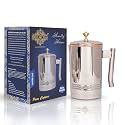 Indian Art Villa Steel Copper Carafes with Brass Knob, Serving Water Home Restaurant, 1000 ML