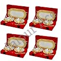Indian Brass Bowl Set, Pack of 2, Golden (Pack of 4)