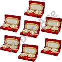 Indian Brass Floral Bowl Pack Of 2 (Golden) - Set Of 7, ?4200 Ml