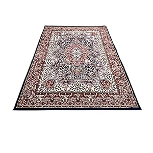 indian carpet and arts carpet for living room bedroom dining room hall floor kitchen office beautiful home dcor 6x9 feet kashmiri design persian soft thick silk blue 180 x 270 cm