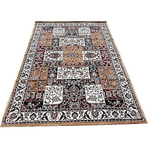 kashmiri design thick n soft bedside runner carpets for home living room bedroom drawing room hall 2x6 feet gold colour