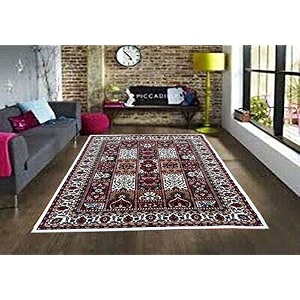 kashmiri design traditional carpets for living room 3x5 feet 90 x 150 cm drawing room hall ivory colour