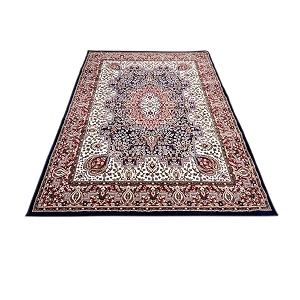 beautiful home dcor 9x12 feet kashmiri design soft thick silk carpet for living room blue 270 x 360 cm