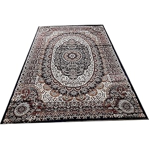 kashmiri design traditional carpets for living room 9x12 feet 270 x 360 cm drawing room hall blue colour
