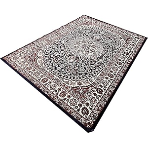 carpet for living room bedroom dining room hall floor kitchen office new kashmiri design persian silk guest room hall 5 feet x 7 feet blue colour
